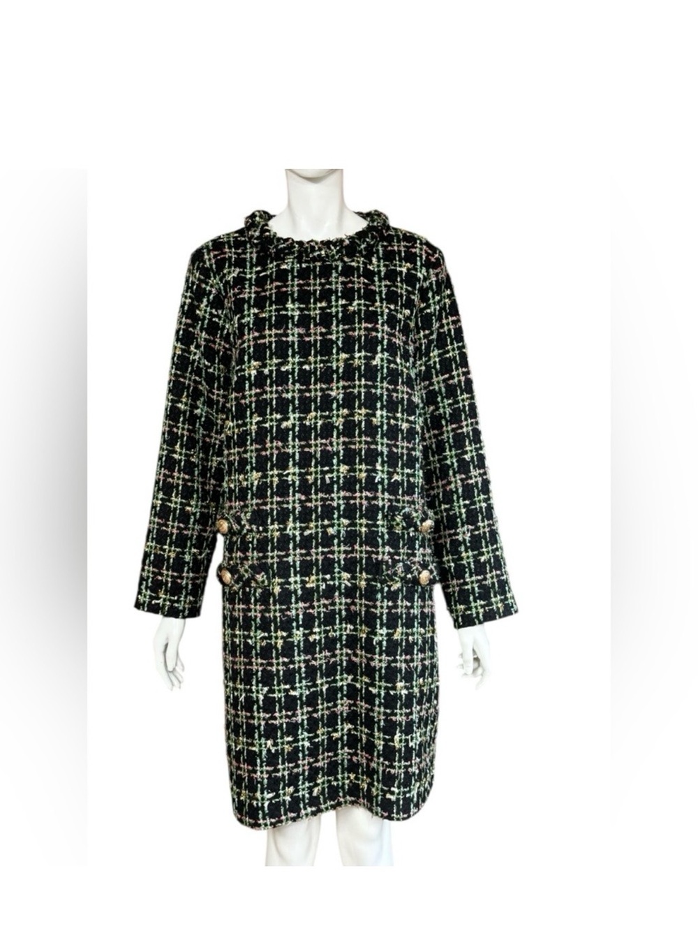 Tuckernuck Holly Tinsel Tweed Long Sleeve Jackie Dress - Picture 4 of 13